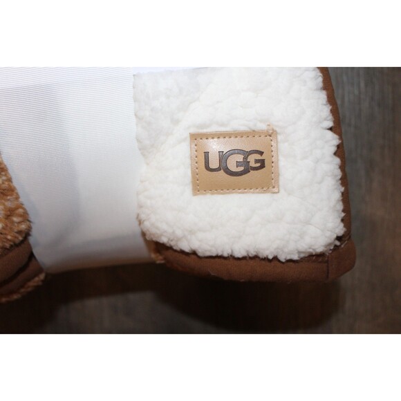 NWT UGG HOME REVERSIBLE PLUSH CHESTNUT SHERPA THROW 50 X 70 - Picture 2 of 4